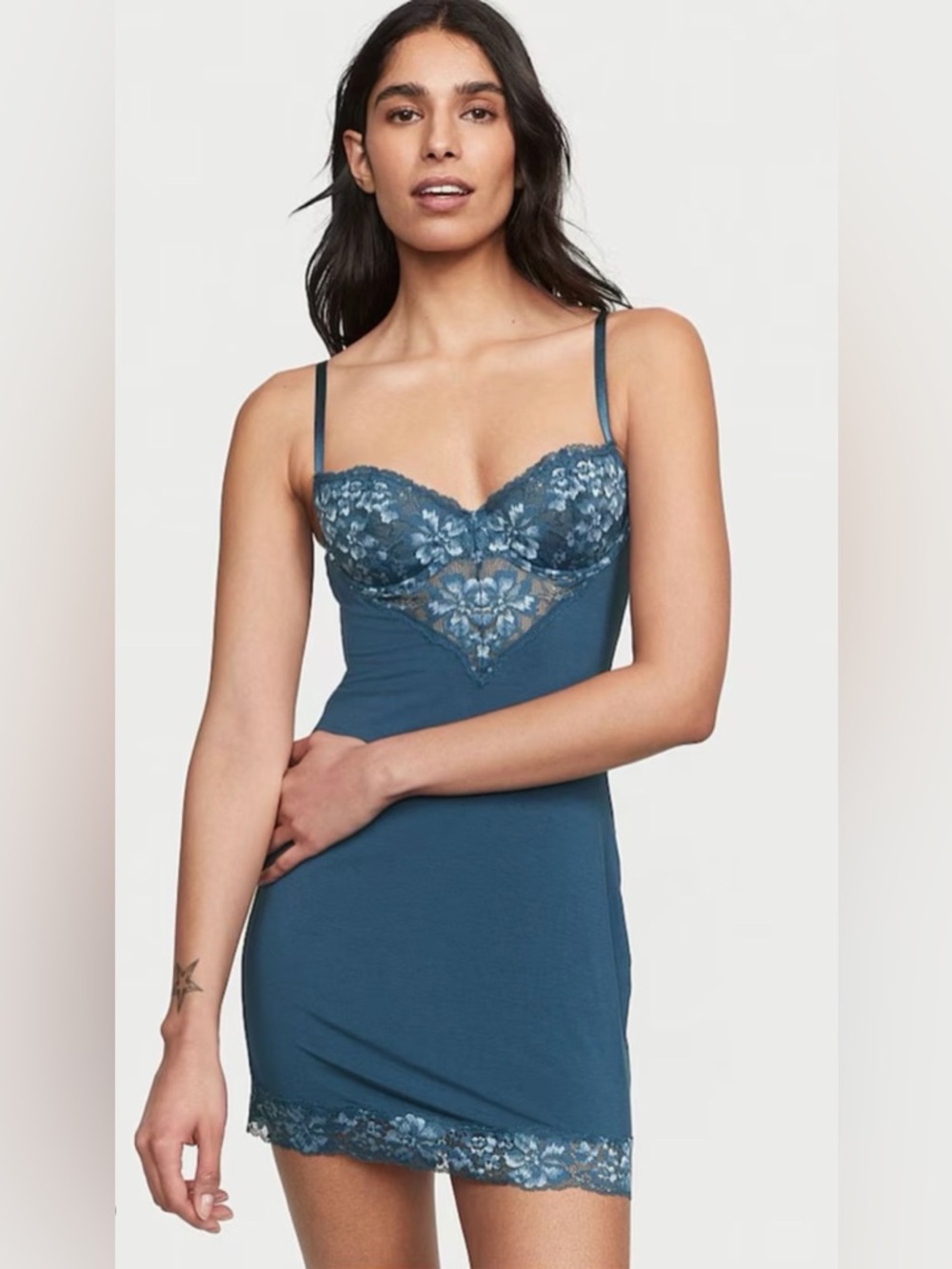 Blue Midnight Sea Modal Slip Dress